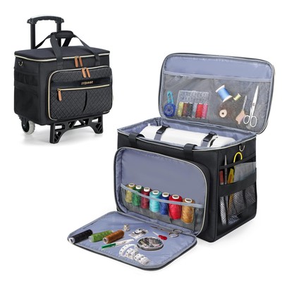 Sewing Machine Case with Wheels, Portable Rolling Cart for Teachers, Rolling ...