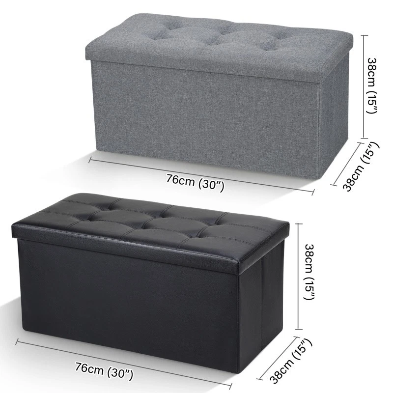 Mit Stauraum Aufbewahrungshocker Klappbar Aufbewahrungsbox Sitztruhe Cubic Sitz - Bild 2 von 4