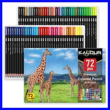 Artistic 72 Colored Pencils - Soft Core for Effortless Blending & Shading