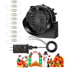 Replacement 2.5A Air Blower Fan for Inflatables, 10 LED Light, 3.0A Adapter