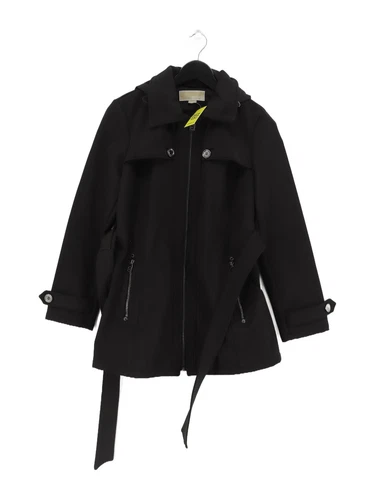 Cappotto donna Michael Kors S nero poliestere con soprabito spandex