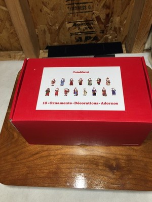 NEW Crate & Barrel Christmas Around the World 15 Santa Ornaments Discontinued
