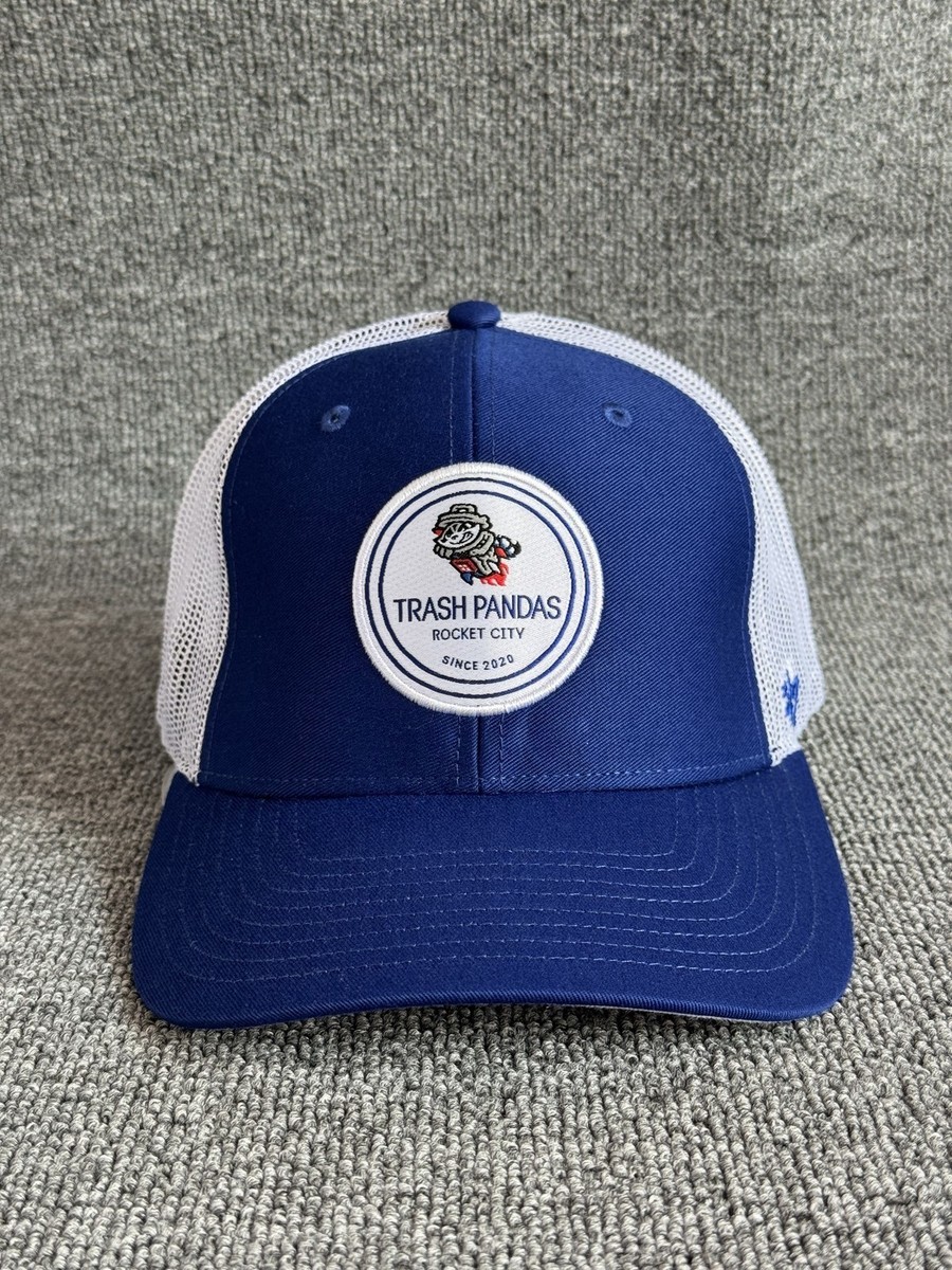 '47 Brand Rocket City Trash Pandas Trucker Snapback Hat Blue White MiLB OSFA