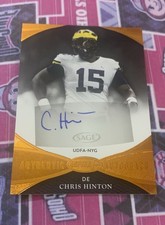 2022 Chris Hinton Auto Michigan Wolverines UDFA NYG Rookie Autograph Card. rookie card picture