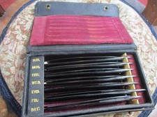 J. A. HENCKELS  7 DAY SET STRAIGHT RAZOR ORIG BOX. 7  RAZORS, 4 ORIG, 3 REPL