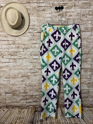 Shinesty Colorful Fleur-de-lis Print - NOLA - Joker Pants Men s 32x32
