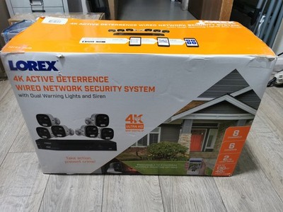 LOREX 4K ACTIVE ABSCHRECKUNG KABELGEBUNDENES NETZWERKSICHERHEITSSYSTEM, 6x 4K KAMERAS & 2TB