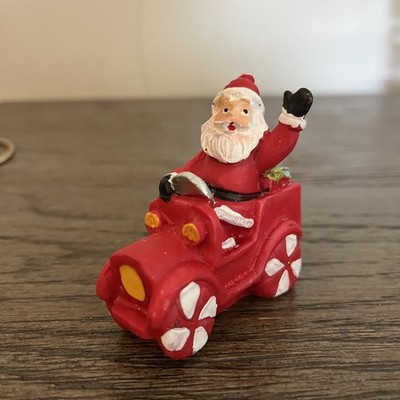 Ashland Tiny Treasures Christmas Mini Santa Driving Sleigh Wagon 3''