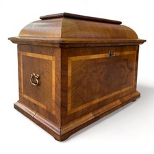 Barock Truhe 73cm Reisetruhe Dokumemtenlade Schatulle Mit Bandelwerk Intarsien