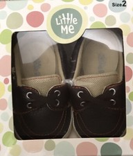 Little Me Baby Brown Soft Boat Shoes 6-9 Months