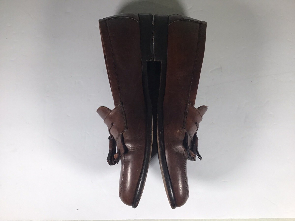 Mezlan Santander Shoes Mens Size 9 M Brown Leather Tassel Loafers Slip On Dress Mezlan 9.5m Men main image 3