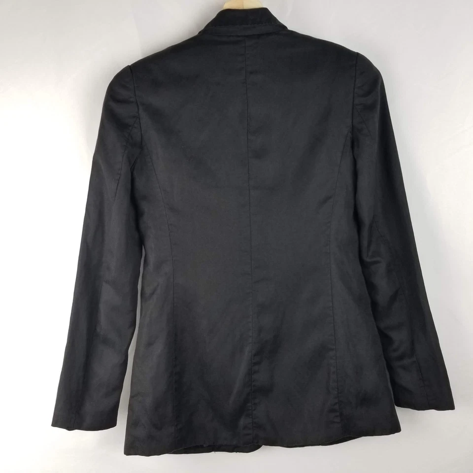 Chaqueta Body by Victoria Mujer Talla 0 Blazer Negro Mezcla Lino Forrada Carrera Foto 4 de 4