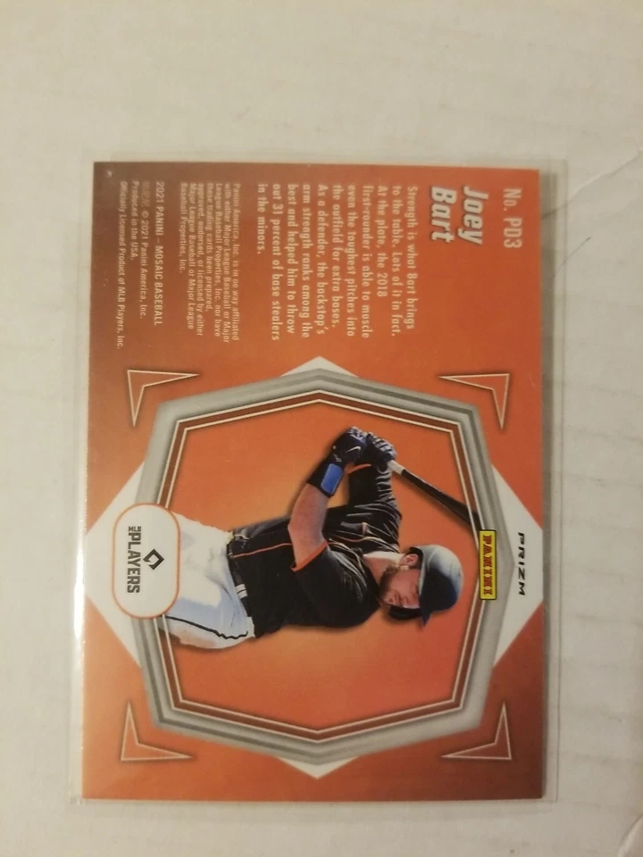 2021 Panini Mosaic - Debuts Green Mosaic #PD3 Joey Bart (RC) - Image 3 of 4