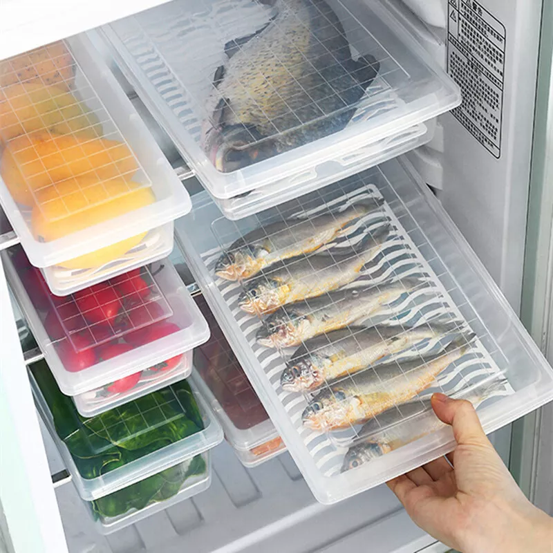 Refrigerator Frozen Fish Drip Box Kitchen Classification Storage