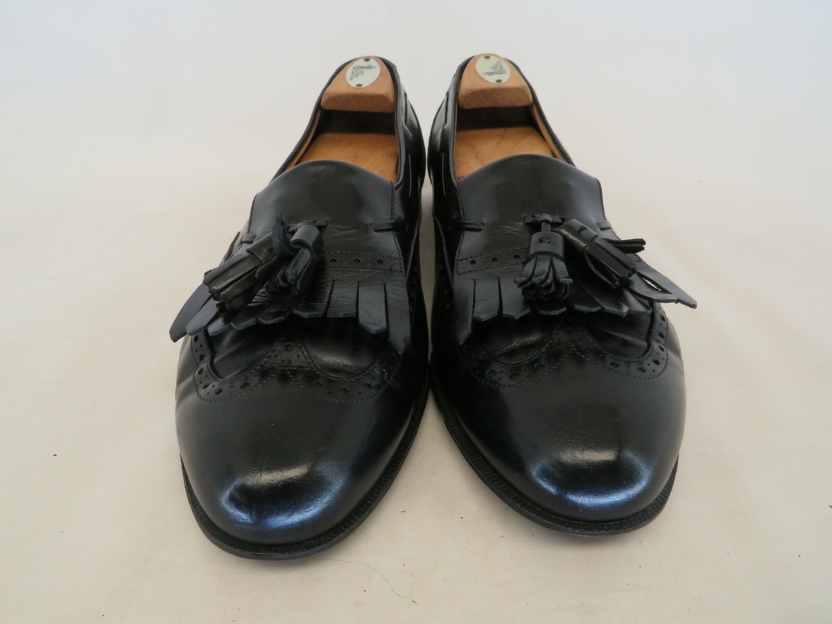 Salvatore Ferragamo Black Leather Kilt Tassel Loafers Dress Shoes Mens Size 9 D Salvatore Ferragamo Black Leather Kilt Tassel Loafers Dress  main image 4