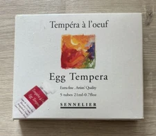 NEW Sennelier Egg Tempera Set 0.71 Fl Oz Pack of 5 Assorted Colors