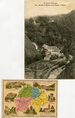 MENET Moulin Château de la Clidelle PLUS eine Karte Cantal Pub Cacao ANGEBOT