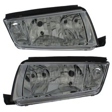Skoda Fabia Headlights Mk1 Hatchback 2000-2007 Chrome Inner Headlamps 1 Pair
