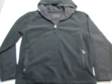 Banana Republic Mens Size L Hoodie Black 1/4 Zip Long Sleeve Zipped Pockets