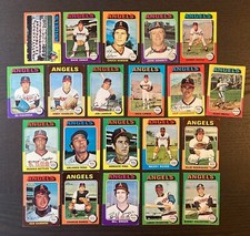California Angels - Lot of 21 Topps Baseball Trading Cards (1975)