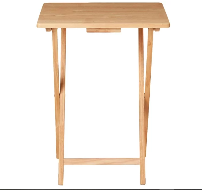 Mainstays Folding TV Tray Table Natural 19 x 15 x 26 Inch eBay