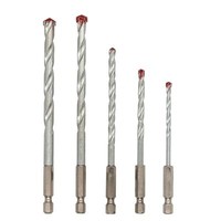 Steinbohrer Spiralbohrer Bohrersatz Bit Bohrer Sechskantschaft Satz Set 5 Tlg.