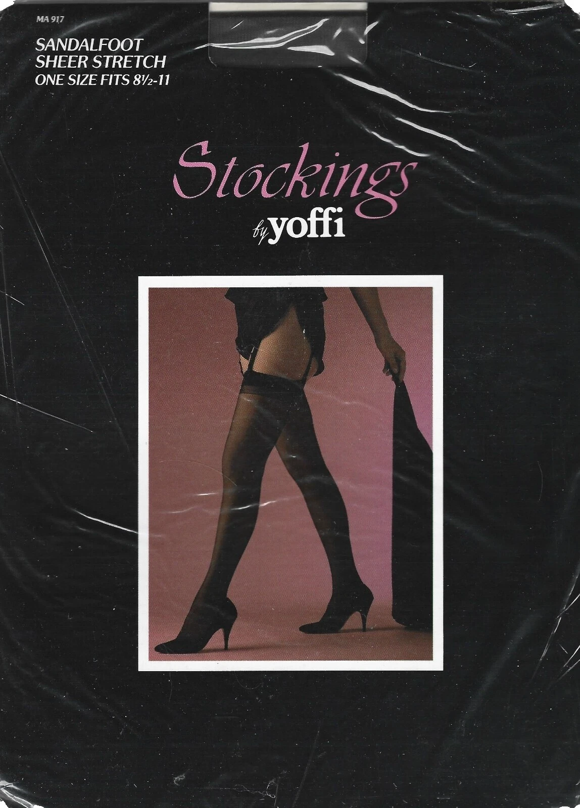 Nylon Negro 1980s Vintage Pantimedias y medias para Mujeres