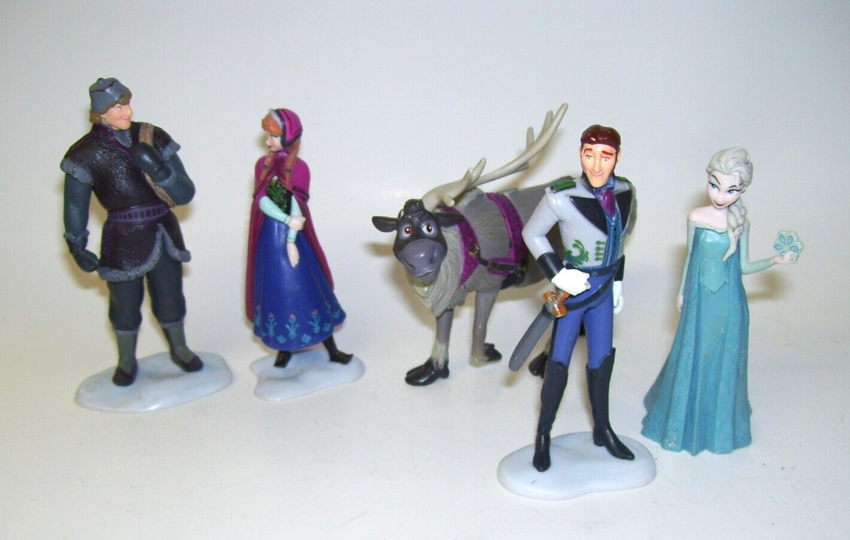 Frozen Play Set of Five Kristoff Anna Hans Elsa Sven Disney