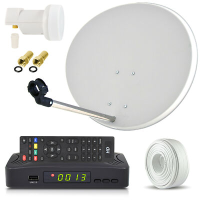 HDTV Sat Anlage 60cm Spiegel + HD RECEIVER + LNB Schüssel Comag   1 Teilnehmer