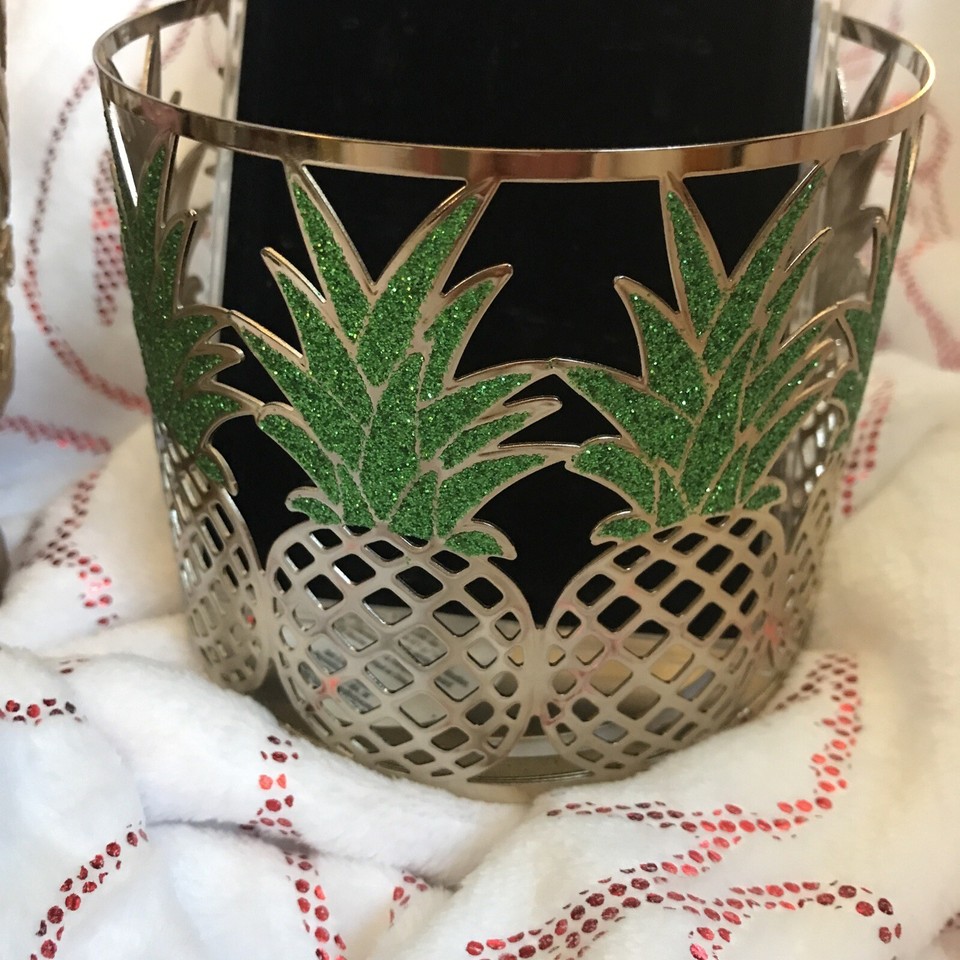 Bath & Body Works Toucan And Pineapple Pedestal Candle Holder 3 Wick