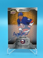2023-24 UD Engrained William Dufour Rookie Oak Autograph #124 NY Islanders