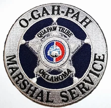 Quapaw Tribe O-Gah-Pah Marshal Service Patch - Oklahoma - FREE US SHIPPING !