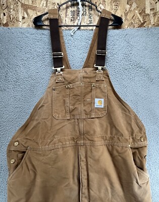 ビンテージCarhartt ブラウンオーバーオール Vintage USA Carhartt Bib Overalls Insulated Double Knee Carpenter