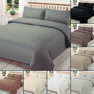 Plain-Dyed-Duvet-Quilt-Cover-Bedding-Set-With-Pillowcase-Single-Double-King-Size