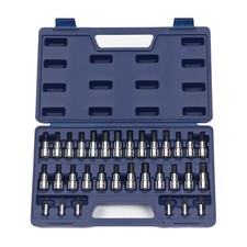 32pc 1/4"&3/8"Drive Bit Set.Torx,Screwdriver,SAE&Metric Hex Socket Bits Williams