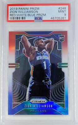 2019-20 Panini Prizm Zion Williamson Rookie Red White Blue Prizm