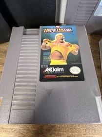 Lot of 7 Nintendo NES Games RAMBO Wrestle Mania Hulk Hogan Blades Of Steel &more