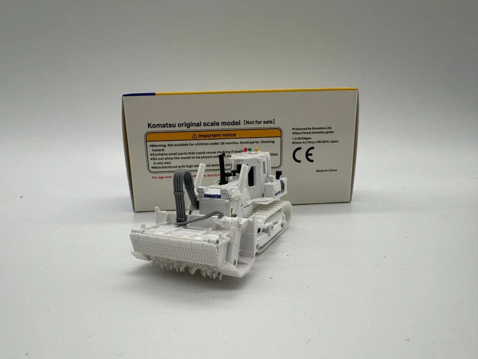 Bulldozer Komatsu D85MS bianco scala 1/87 modello pressofuso nuovo in scatola - Immagine 3 di 4