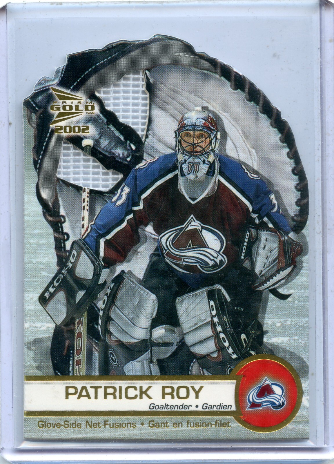 2001-02 McDonald's Pacific Glove-Side Net-Fusion #1 Patrick Roy
