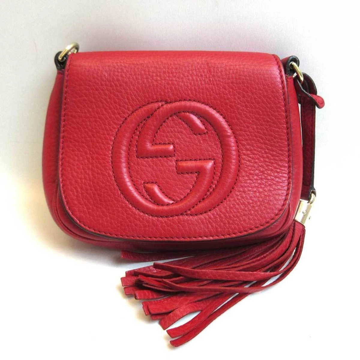 Heart Interlocking G leather shoulder bag in red - Gucci | Mytheresa