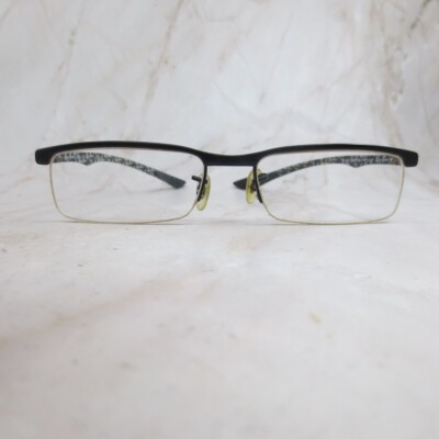 Ray-Ban RB8406 2718 Eyeglasses Black Carbon Fiber READ DESC Half Rim 53-17-140 Ray-Ban Eyeglasses Frame RB8406 2718 Unisex Adult Black Half  main image 2