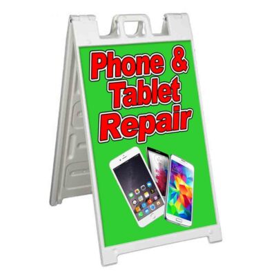 PHONE & TABLET REPAIR Signicade 24x36 Aframe Sidewalk Sign Banner Decal