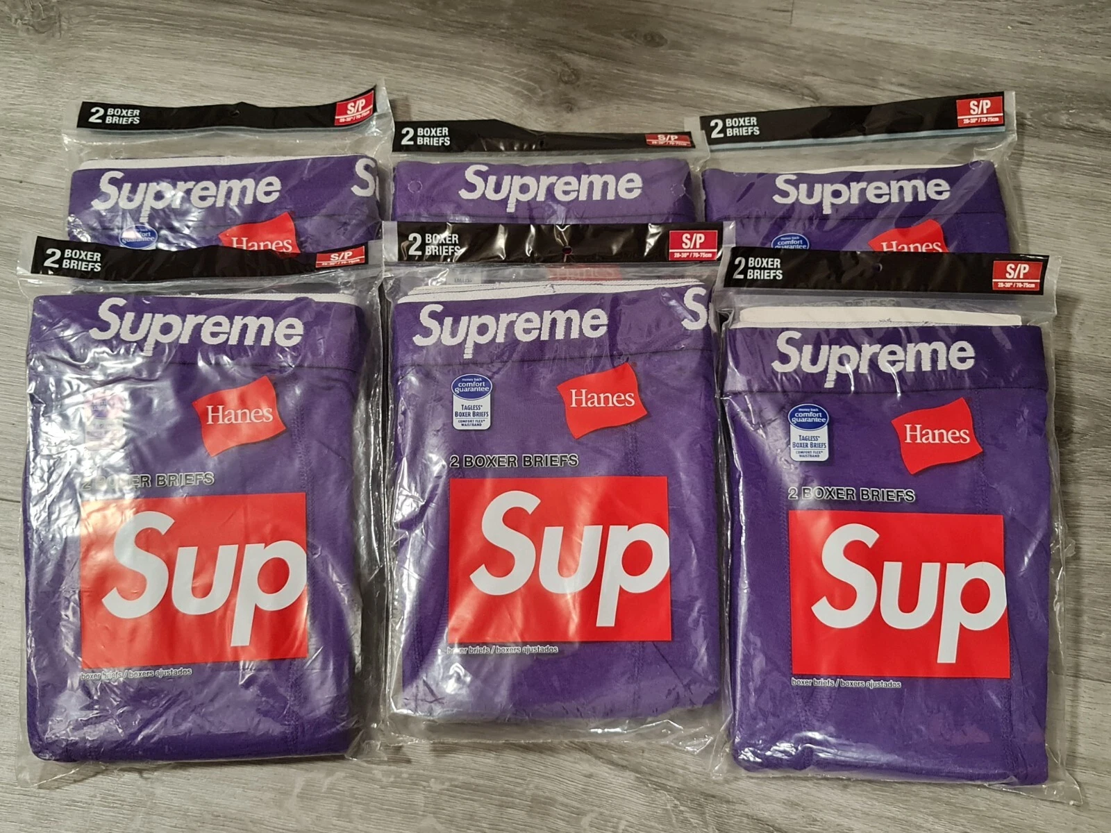 Boxer Supreme Hanes violet/rose/olive/léopard/camouflage/blanc noir Paisley S M L
