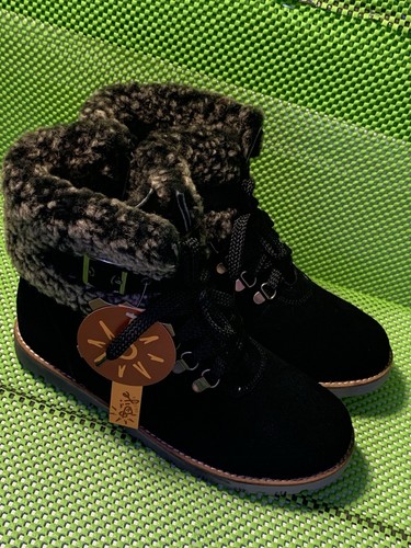 DIJE CALIFORNIA schwarze Winterstiefeletten Größe 7 mit grauem Wildleder echtes Lammfell - Bild 2 von 21