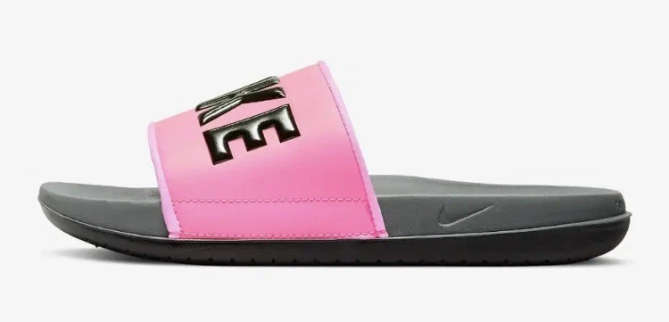 Nike Women's Offcourt Sliders Black Pink Logo BQ4632-604 Pool Beach Gym Uk 4.5