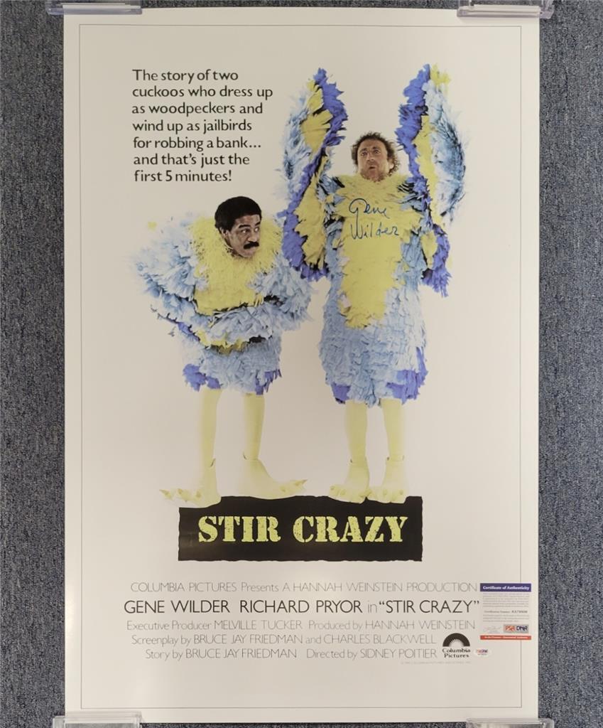 Gene Wilder Autographed Signed Stir Crazy 24X36 Movie Poster Autograph ~ PSA Itp COA 