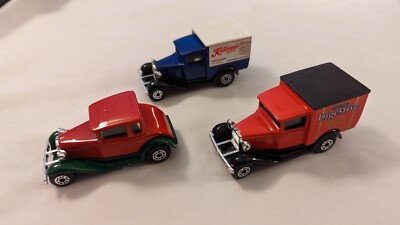 MATCHBOX Model A Fords 1979: Corn Flakes & Digestive Vans & No.73 Car