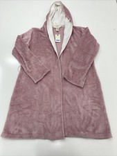 Lucky Brand Pink Bathrobe Fleece Robe with Hood Women Size XLarge XL New