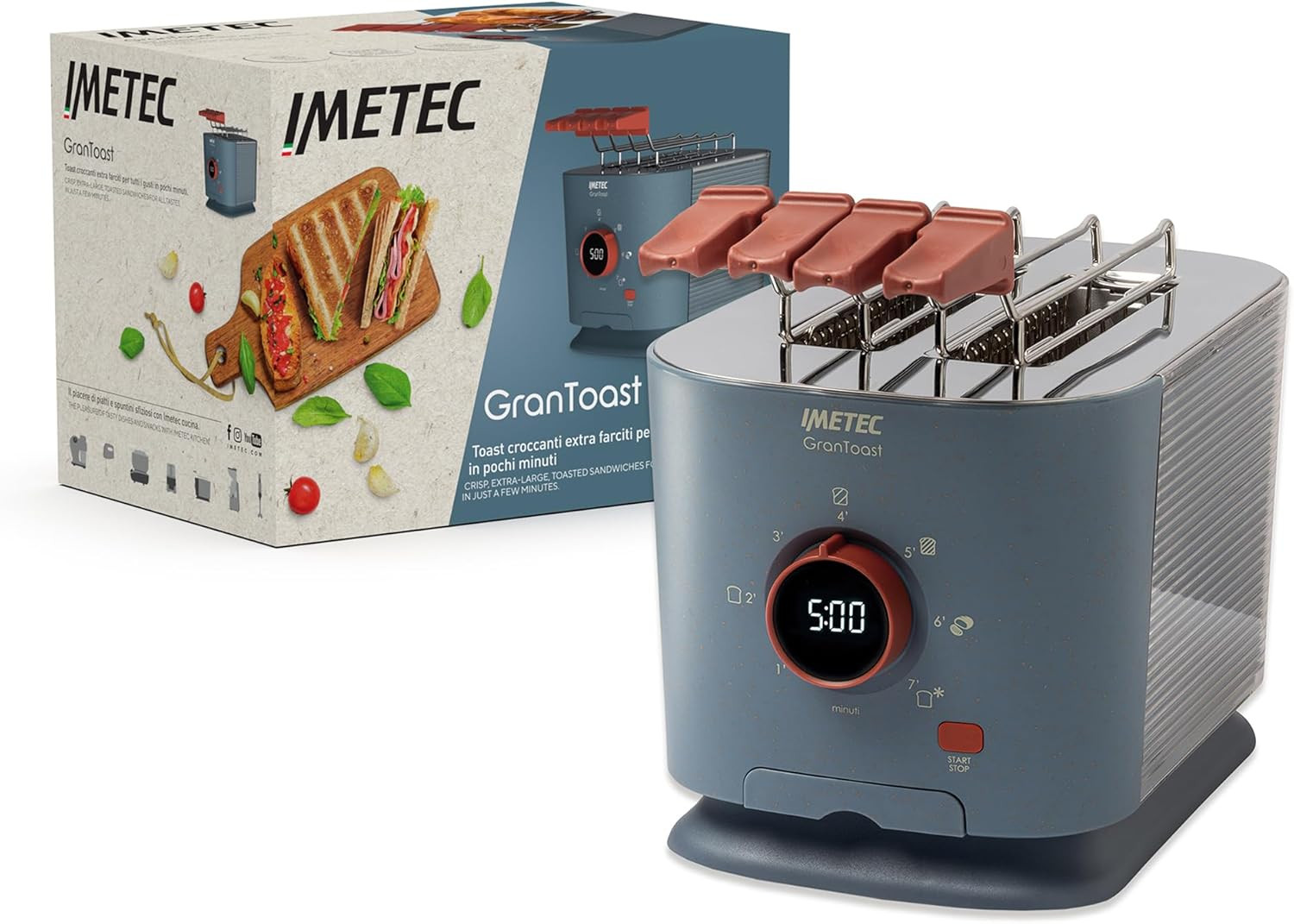 Tostapane XL Grantoast 7 Livelli: Doratura Perfetta per Pane Farcito