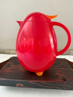 Vintage Leifheit Columbus Thermos Red Orange Coffee Carafe 1.2 Liter Germany